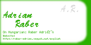 adrian raber business card